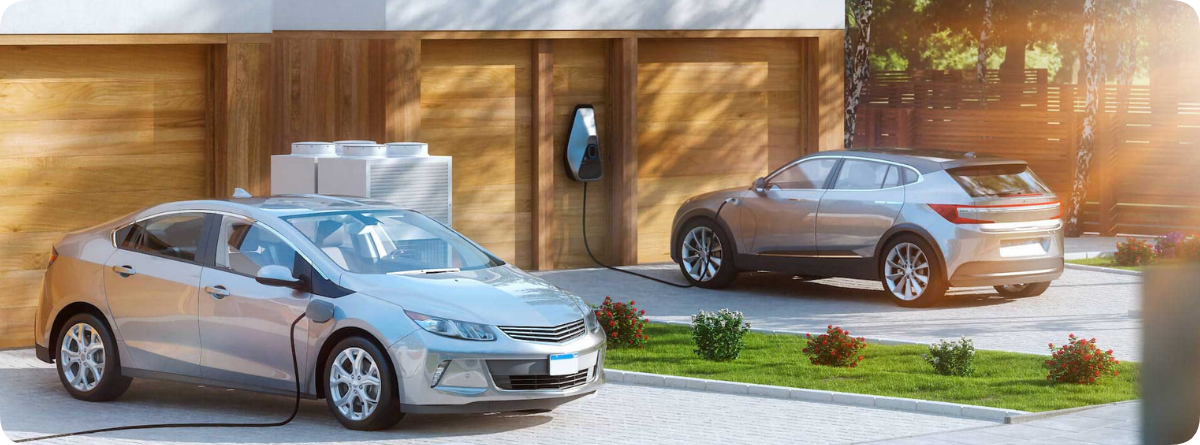 elbilar som laddas hemma