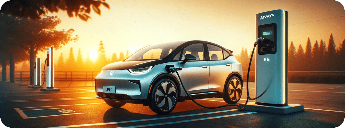 Aiways-bil kör på en väg Aiways-bil kör på en väg